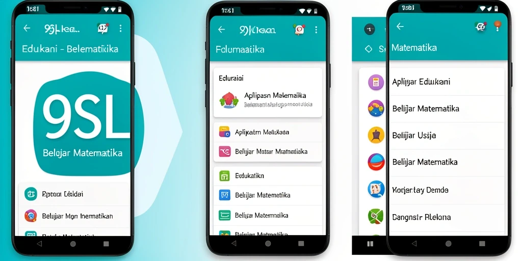 Antarmuka aplikasi 9SL untuk belajar matematika yang interaktif dan menarik.