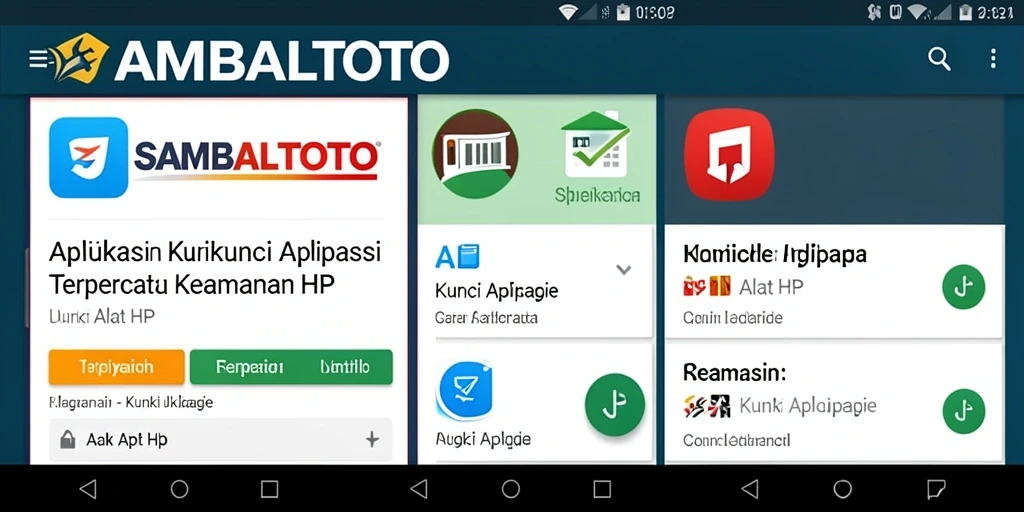 Antarmuka aplikasi Kunci Aplikasi SAMBALTOTO yang sederhana dan efektif.