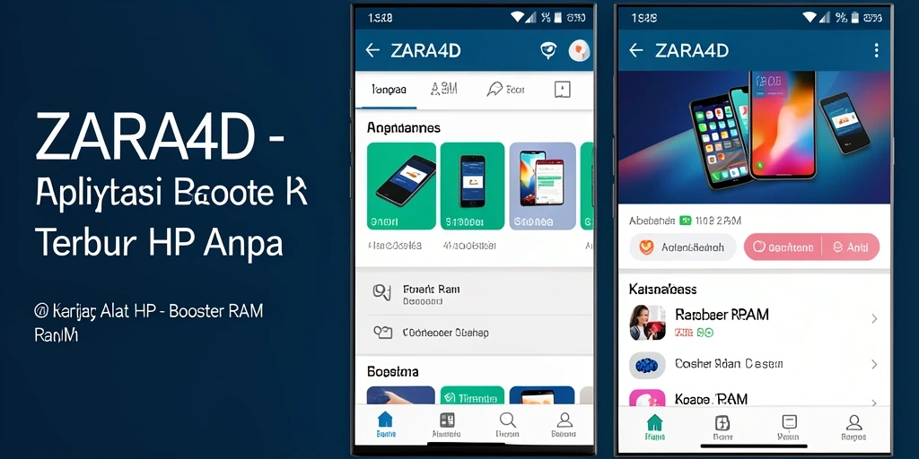 Antarmuka aplikasi ZARA4D untuk optimalisasi RAM yang sederhana.